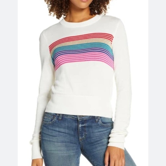 SPIRITUAL GANGSTER NIKKI RAINBOW SWEATER SIZE LARGE - Picture 2 of 10